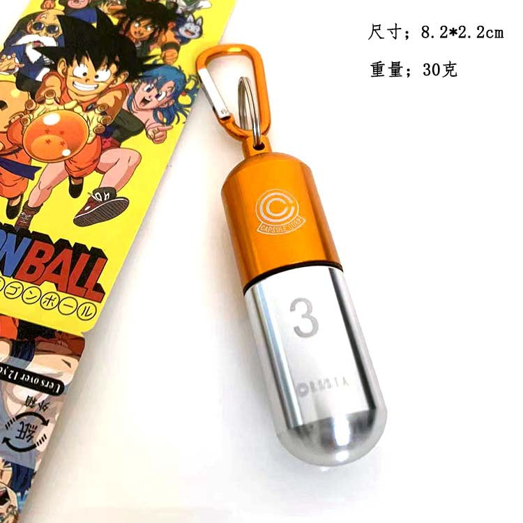 Wholesale Time Capsule Bottle Pill Shape Aluminum Alloy Toothpick Box Keychain